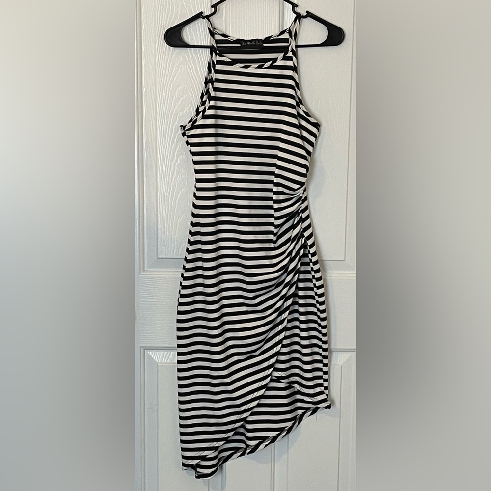 Black and White Striped Dress